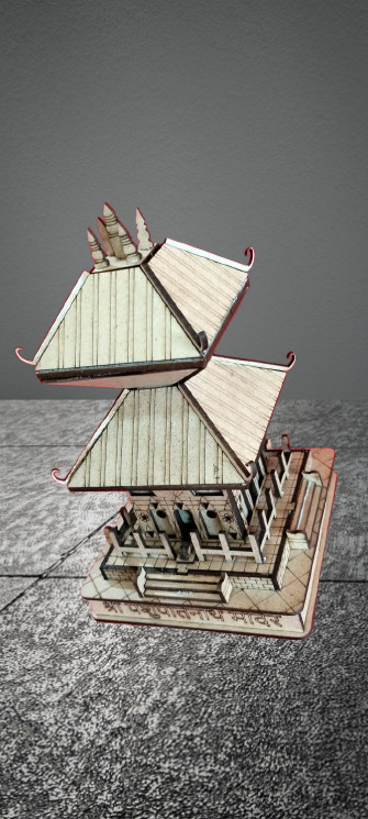 3D Shri Pashupatinath Mandir Small Model | Exquisite Wooden Temple