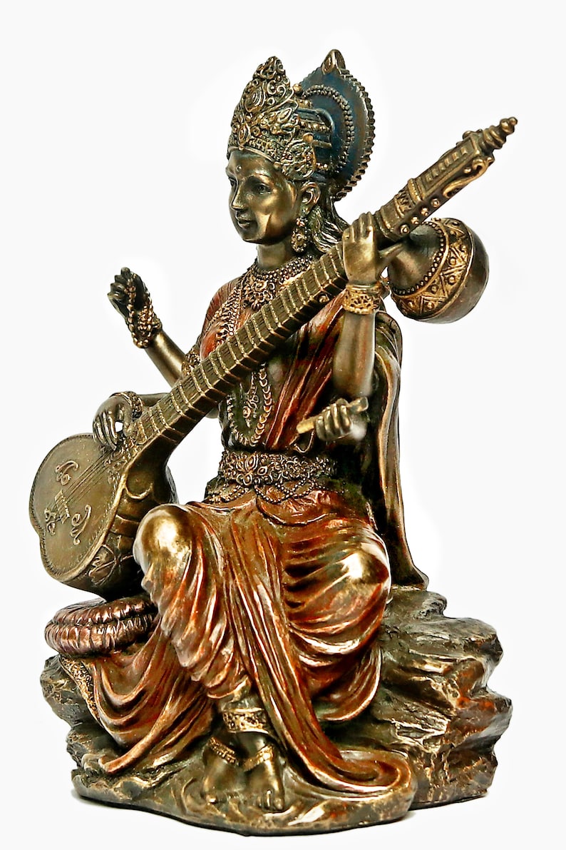 Goddess Maa Saraswati Idol for Temple Pooja Room Home Decor