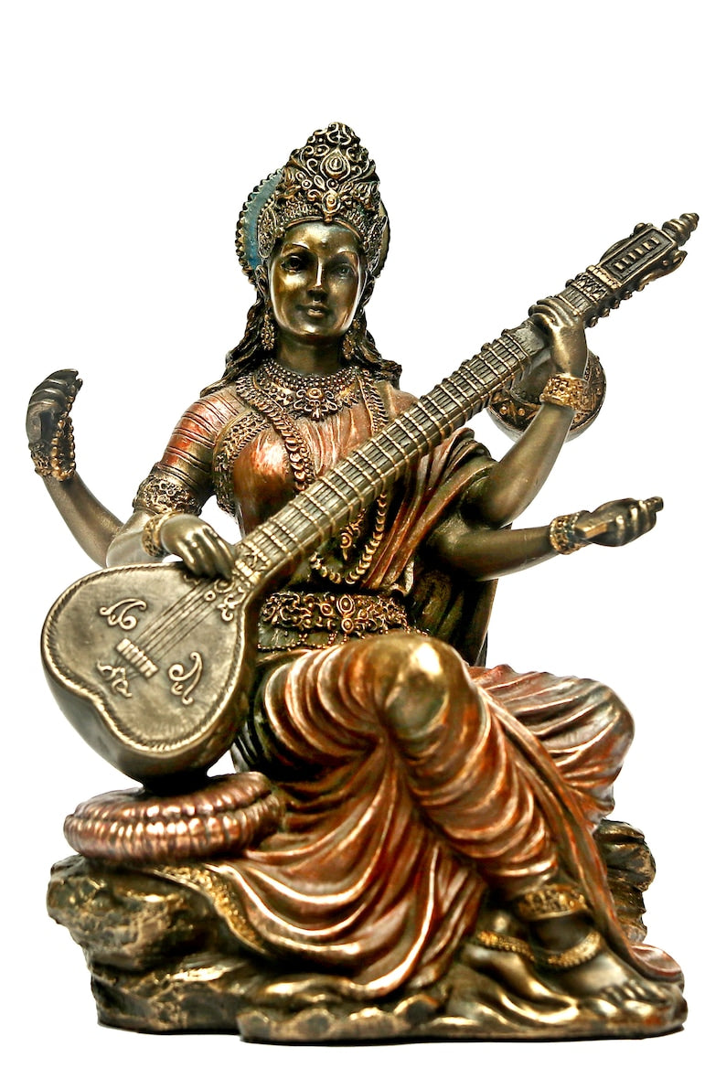 Goddess Maa Saraswati Idol for Temple Pooja Room Home Decor