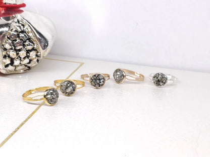 Pyrite Natural  Adjustable Ring