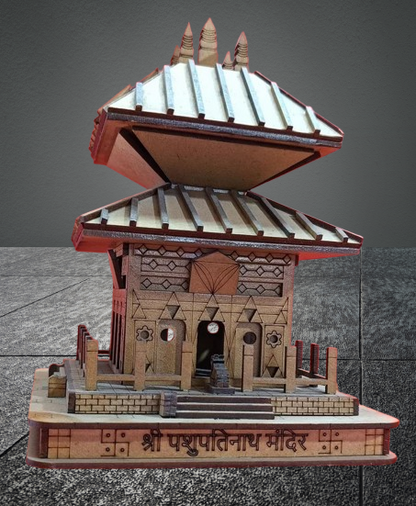 3D Shri Pashupatinath Mandir Small Model | Exquisite Wooden Temple